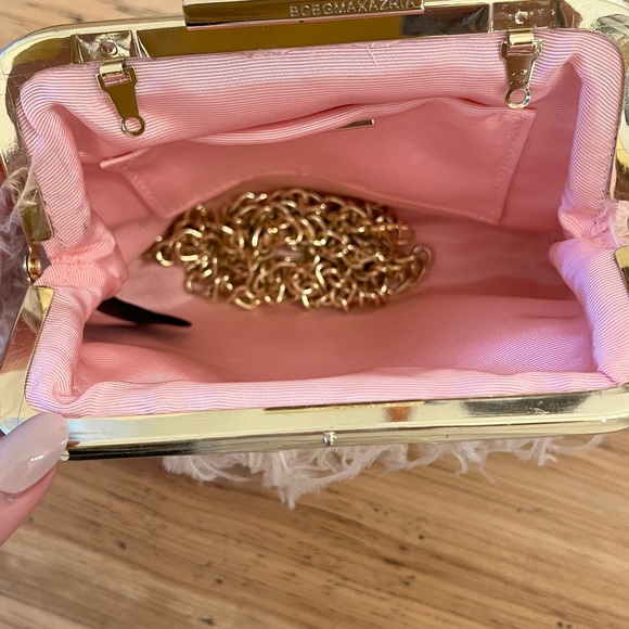 BCBGMAXAZRIA Pink Feather Clutch - Picture 2 of 3